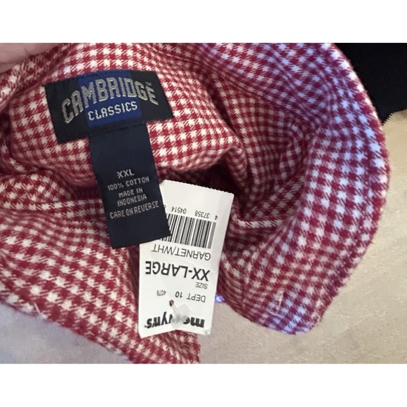 NWT Cambridge Classics Mervyns gingham Mens Button Down Shirt Shirt Size 2XL - Picture 5 of 10